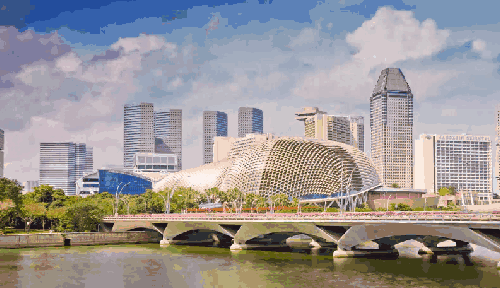 Singapore Singapore2012延时摄影 ZWEIZWEI 城市 建筑 新加坡 桥 现代化 滨海艺术中心