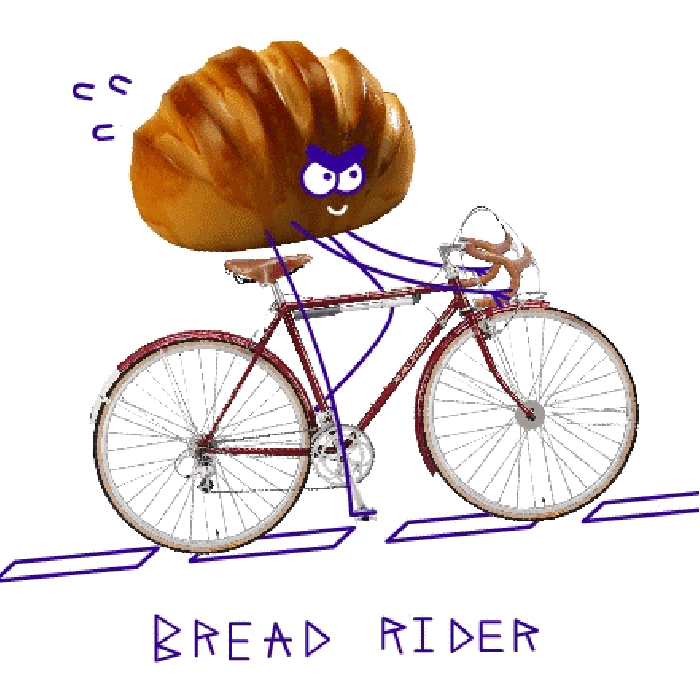 面包 疯狂的食物 骑自行车 搞笑