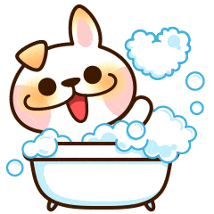 动漫 小兔子 洗澡 可爱 泡泡浴