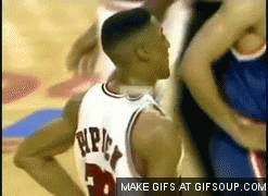 皮蓬 Scottie Pippen 篮球 比赛 击掌