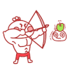 动漫 射箭 苹果 晕