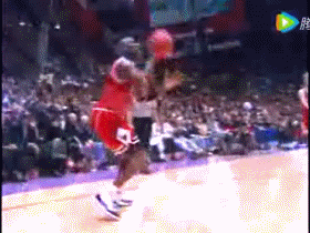 NBA 公牛 乔丹 单手抓球 假动作 跳投