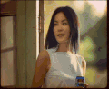回头 长发 可乐 微笑