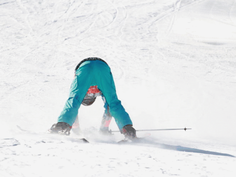 滑雪 运动 白雪 摔倒