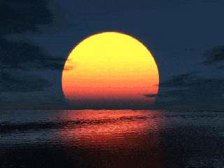 太阳 日出 唯美 水波浪