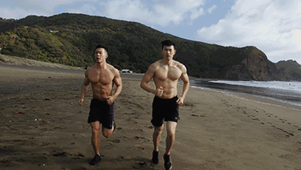 跑步 锻炼 肌肉 海边