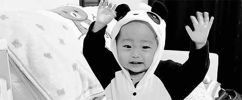 熊猫 白色和黑色 亚洲的孩子 可爱的宝宝