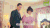 新婚夫妇 启月夫妇 粉红外套 西装 窗帘 灯光