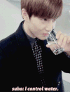EXO 金俊勉 喝水 帅气 性感 icontrolwater