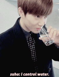 EXO 金俊勉 喝水 帅气 性感 icontrolwater