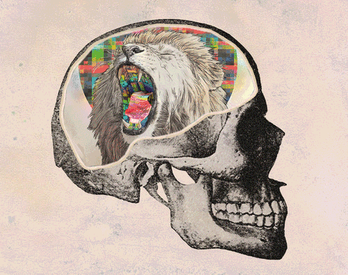 骷髅 呲牙 大脑 想法