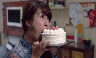 杨紫 女星 吃蛋糕 欢乐颂