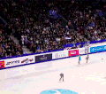 观众 献花 滑冰 运动员