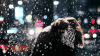情侣 亲吻 雪花