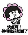 暴漫 文字表情包 快点啊等得我花都谢了 搞笑 魔性 沙雕