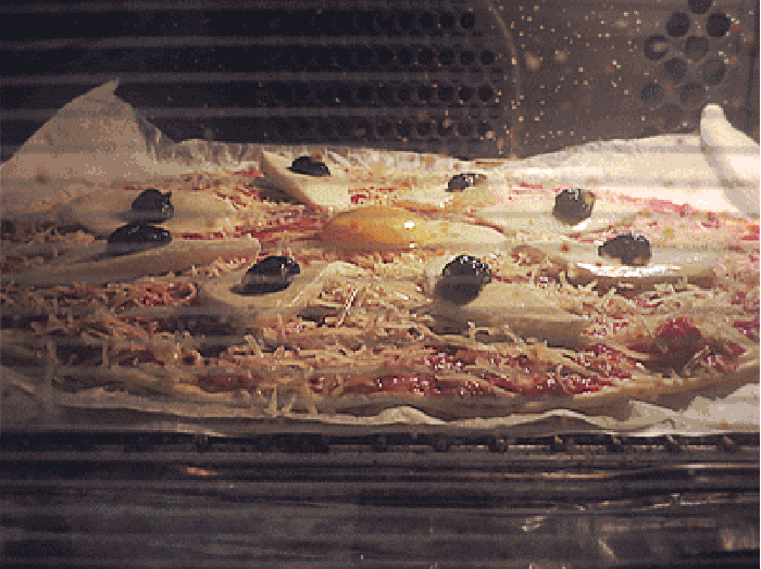 美食 微波炉 披萨 制作过程