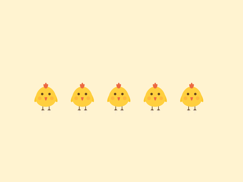 小黄鸡 排队 飞翔 黄色