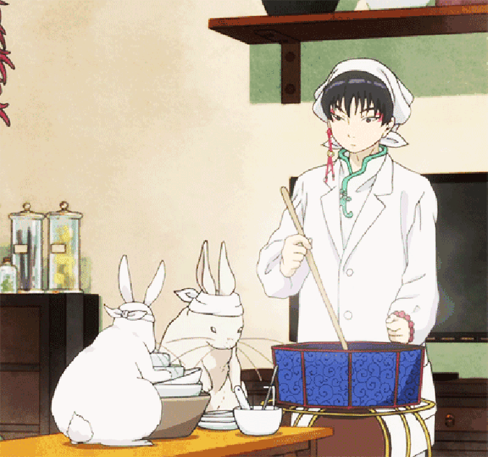 兔子 厨房 干活 工作