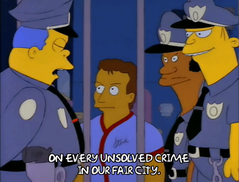 辛普森一家 铁栏 警察 对话