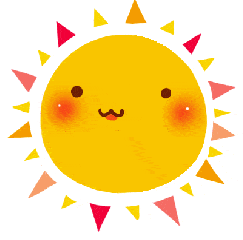 卡通 太阳 照射 温暖 可爱