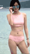 美女 比基尼 戴眼镜 诱惑