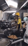 外卖小哥 炒菜 后厨