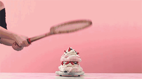 冰淇淋 拍打 粉碎 网球拍