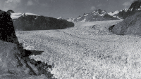 冰川 自然 冰岛 美景 流云 山峰 黑白 雪盖 glacier nature