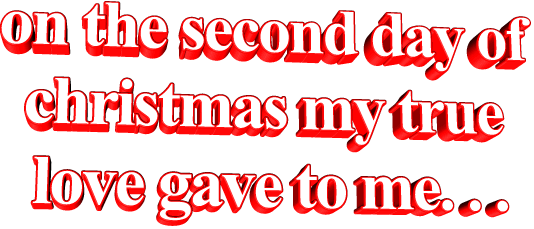 红色 易懂的 GIF animatedtext 艺术字 圣诞节的12天