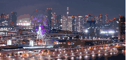 城市 夜晚 摩天轮 日本 移轴摄影 迷你东京