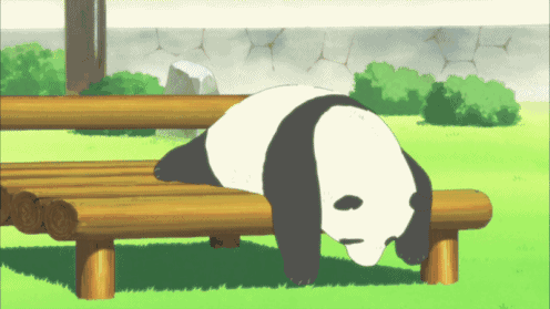 熊猫 可爱 栽倒 动漫 椅子