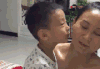 亲一个 宝贝 萌娃 熊孩子 母子 搞笑