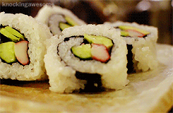 寿司 sushi food 摆拍 美食 黄瓜 蟹肉棒 醋饭