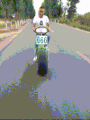 骑车 666 马路上 搞笑