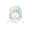 动漫 女孩 绿头发 短发