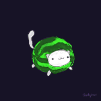 可爱 猫 西瓜 动画