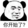 熊猫头 文字表情包 你开始了 搞笑 逗 沙雕
