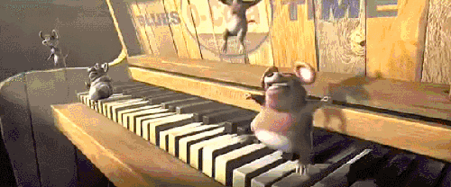 动画 弹钢琴 电影 疯狂农庄 老鼠