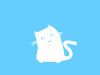 卡通 猫咪 蓝色 笑嘻嘻