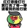 男孩 逗比 搞笑 红灯停绿灯行黄灯亮了等一等 请看我的脸行驶