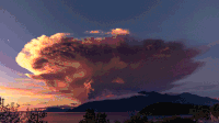 风云 奇观 火山 荒山