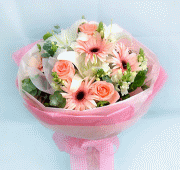 漂亮 粉色 鲜花  送花
