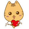 猫咪 爱心 表白 可爱