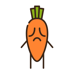 胡萝卜 叶子掉了 橘黄色 倒了