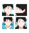 四宫格 少年 眯眼 说话