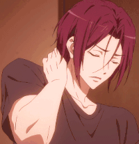 少年 红发 卡通 难受