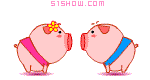 猪猪 接吻  亲热 温馨