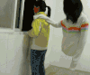 美女 转身 恐怖 害怕