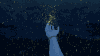 卡通 手掌 星星 夜空