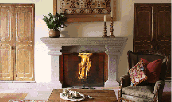壁炉 火苗 客厅 温暖